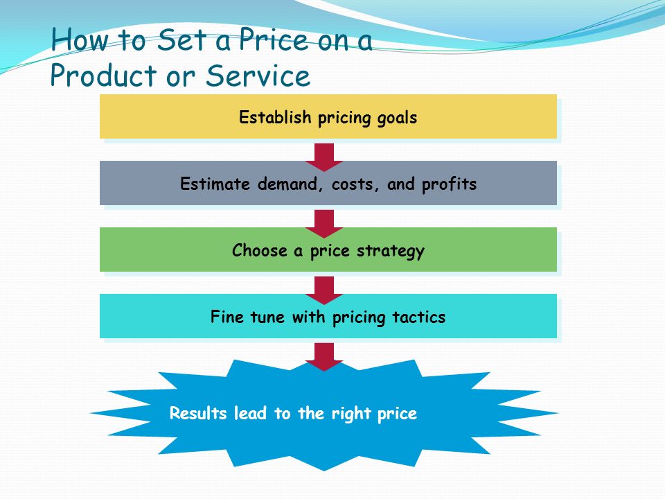 The strategy of setting price for products and services